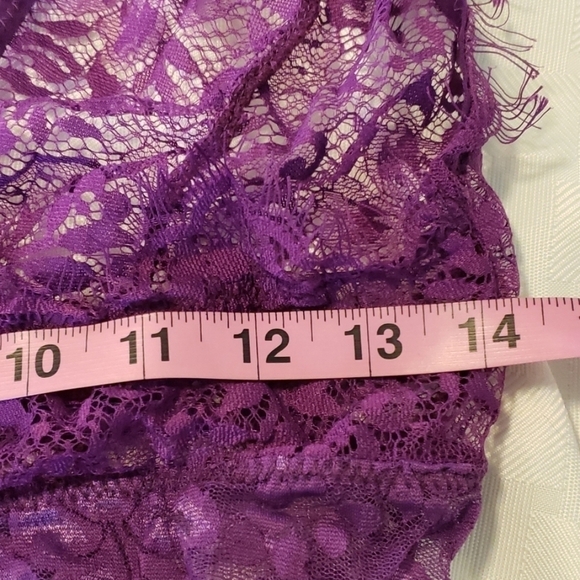 ZEXXXY Puple Eyelash Lace Teddy Lingerie NWT bag M - Picture 8 of 8